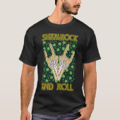 T-shirt Saint Patrick's Day Shamrock & Roll Skeleton Hands (Devant)
