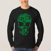 T-shirt Saint Patrick's Day Shamrocks Skull (Devant)