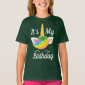 T-shirt Saint Patrick's Day Unicorn Birthday Girl (Devant)