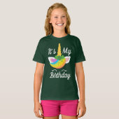 T-shirt Saint Patrick's Day Unicorn Birthday Girl (Devant entier)
