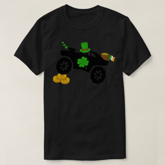 T-shirt Saint Patrickx27s Jour Irlandais Monster Truck Clo (Design devant)