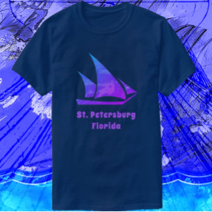 T-shirt Saint-Pétersbourg Floride Bright Colorful Voilier