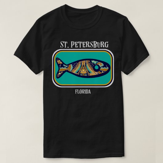 T-shirt Saint-Pétersbourg Floride Cute Summer Fish Beach (Design devant)
