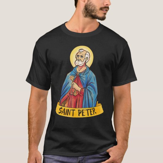 T-shirt Saint Pierre L'Apôtre Touches Au Royaume Catholiqu (Devant)