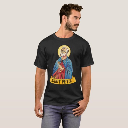 T-shirt Saint Pierre L'Apôtre Touches Au Royaume Catholiqu (Devant entier)