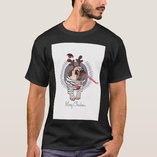 T-shirt saint pug (Devant)