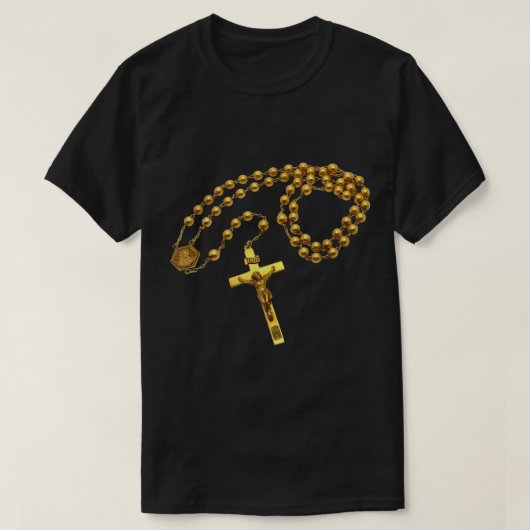 T-shirt Saint Rosaire perles religion catholique foi Mama  (Design devant)
