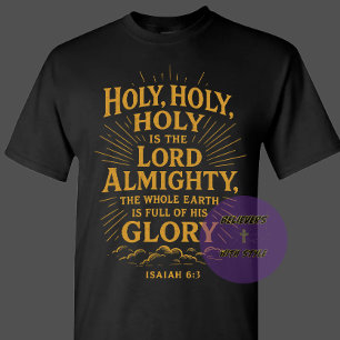 T-shirt Saint Saint Saint est le Seigneur tout-puissant -