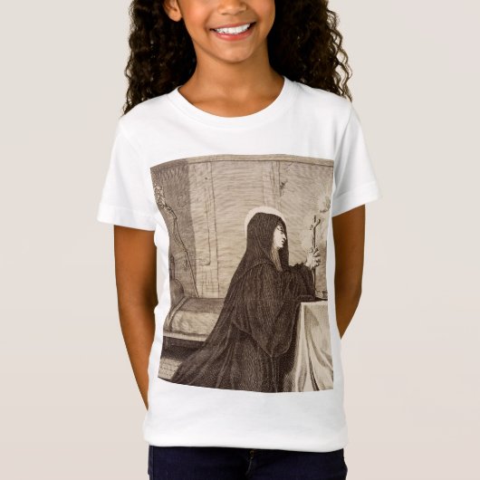 T-Shirt Saint Scholastica Patroness of school (Devant)