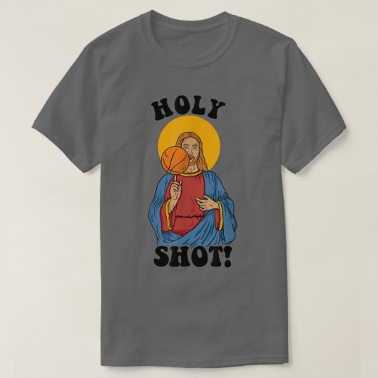 T-shirt Saint ShotJesus Basketball drôle (Design devant)