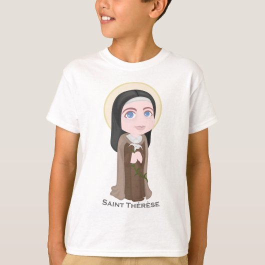 T-shirt Saint Therese de catholique mignon de Lisieux (Devant)