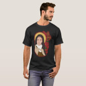 T-shirt Saint Thérèse De Lisieux Petite Fleur Rose Cath (Devant entier)