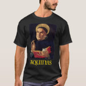 T-shirt Saint Thomas d'Aquin Peinture catholique  (Devant)