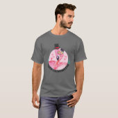 T-shirt Saint Valentin 2022 Flamants roses avec Flamant ro (Devant entier)