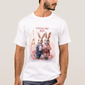 T-shirt Saint Valentin à Paris - Deux lapins - (Devant)