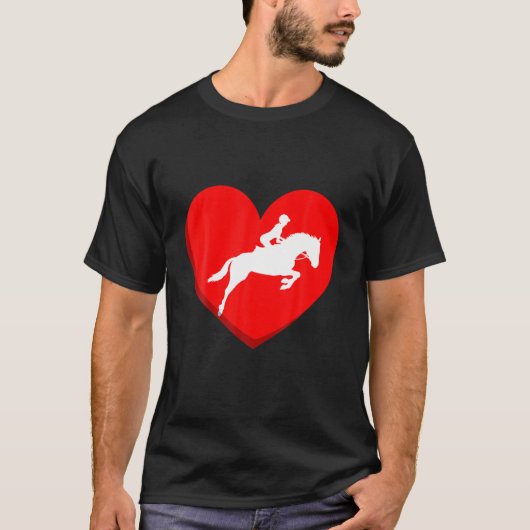 T-shirt Saint Valentin Amateurs équestres Love Hearts Matc (Devant)
