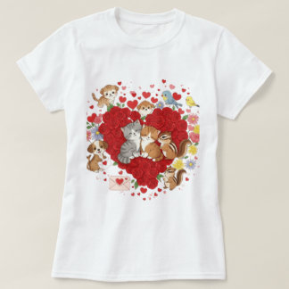 T-shirt Saint Valentin Amour animal"