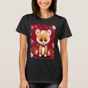 T-shirt Saint Valentin Amour Coeur Fox Teddy Girlfriend Wi
