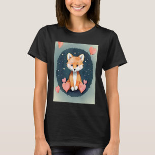 T-shirt Saint Valentin Amour Coeur Fox Teddy Girlfriend Wi