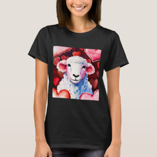 T-shirt Saint-Valentin Amour Coeur Mouton Girlfriend Fianc