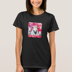 T-shirt Saint-Valentin Amour Coeur Mouton Girlfriend Fianc