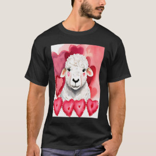 T-shirt Saint-Valentin Amour Coeur Mouton Girlfriend Fianc