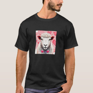 T-shirt Saint-Valentin Amour Coeur Mouton Girlfriend Fianc