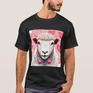 T-shirt Saint-Valentin Amour Coeur Mouton Petite amie Fian