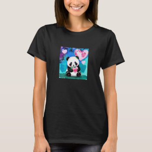 T-shirt Saint Valentin Amour Coeur Panda Girlfriend Fiance