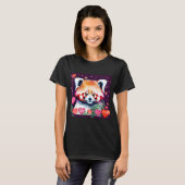 T-shirt Saint Valentin Amour Coeur Rouge Panda Girlfriend  (Devant entier)