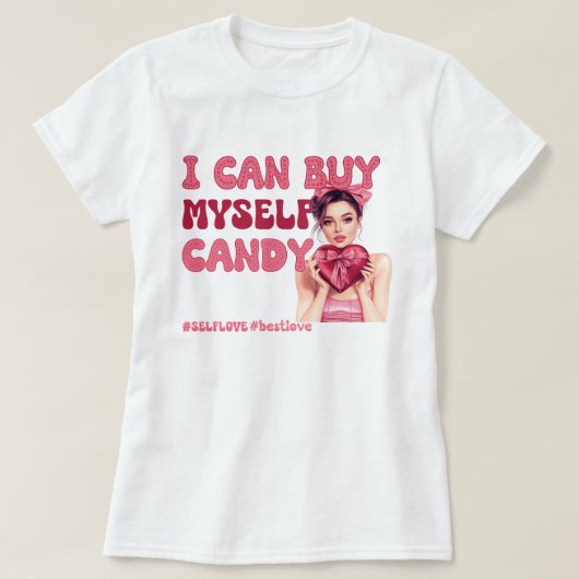 T-shirt Saint Valentin Amour de soi (Design devant)