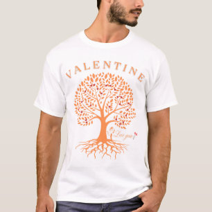 T-shirt Saint Valentin Arbre Graphique Tee