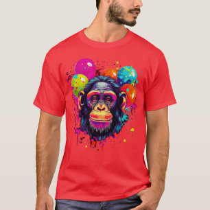 T-shirt Saint-Valentin au chimpanzé