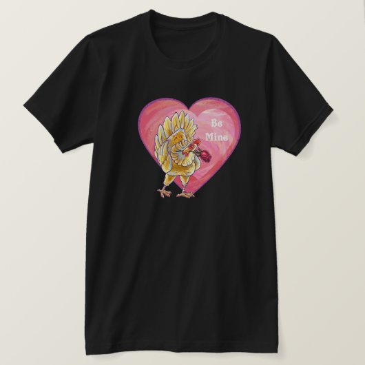 T-shirt Saint-Valentin au poulet (Design devant)