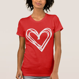T-shirt Saint Valentin avec un coeur pour une fill