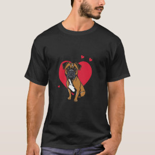 T-shirt Saint Valentin Boxer Chien Love