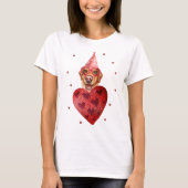 T-shirt Saint-Valentin Cadeau Jaune Labrador Chien (Devant)
