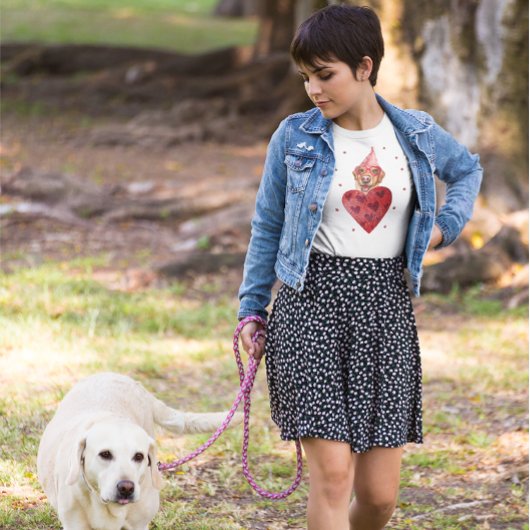 T-shirt Saint-Valentin Cadeau Jaune Labrador Chien