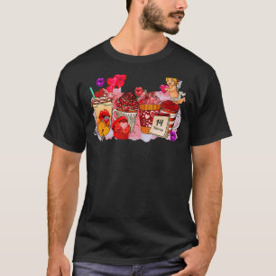 T-shirt Saint Valentin Café Boire Couple aime Pink Cho