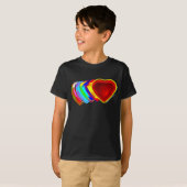 T-shirt Saint Valentin Coeur Art Abstrait (Devant entier)