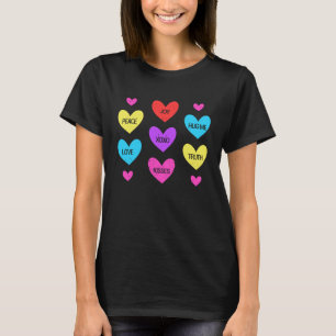 T-shirt Saint-Valentin Coeur bonbons jumelés Couples amour