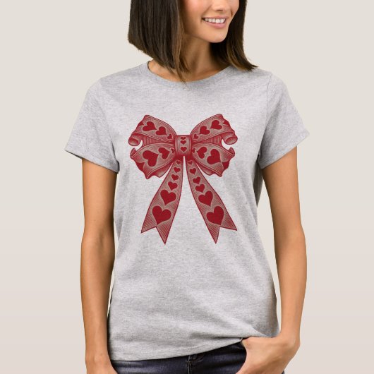 T-shirt Saint Valentin Coeur Coquette arc Retro Valentine (Devant)