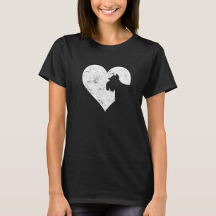 T-shirt Saint Valentin Coeur Cute Schnauzer Amoureux des c