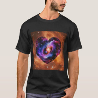 T-shirt Saint-Valentin Cœur d'amour Galaxie Petite amie Fi