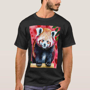 T-shirt Saint-Valentin Cœur d'amour Panda rouge Petite ami