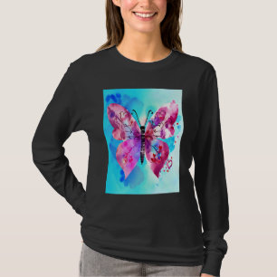 T-shirt Saint-Valentin Cœur d'amour Papillon Petite amie F