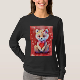 T-shirt Saint-Valentin Cœur d'amour Renard Teddy Petite am