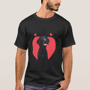 T-shirt Saint-Valentin Cœur de Chien Noir