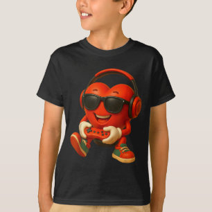 T-shirt Saint-Valentin Cœur Gamer Vidéo Jeux Garçons Homme