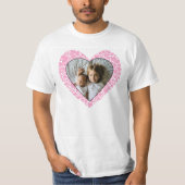 T-shirt Saint Valentin Coeur rose avec photo (Devant)